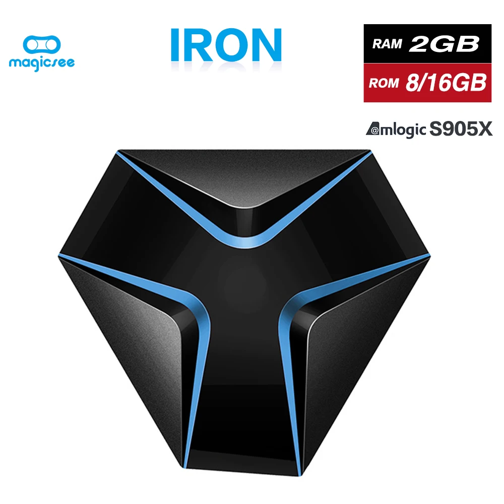 

Magicsee iron Amlogic S905X Android 7.1 TV BOX Quad-core 4K Resolution 2GB/16GB Support 2.4G WIFI HDMI 2.0 H.265 Set Top Box
