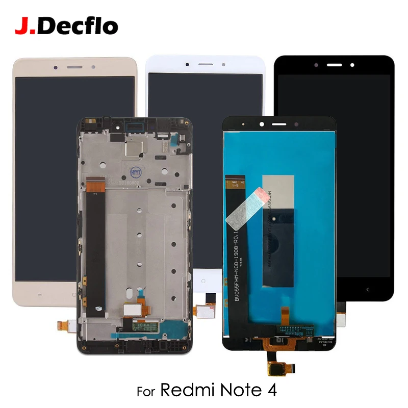 

Original LCD Display For Xiaomi Redmi Note 4 Hongmi Note4 Touch Screen Digitizer with Frame Replacement Full Assembly