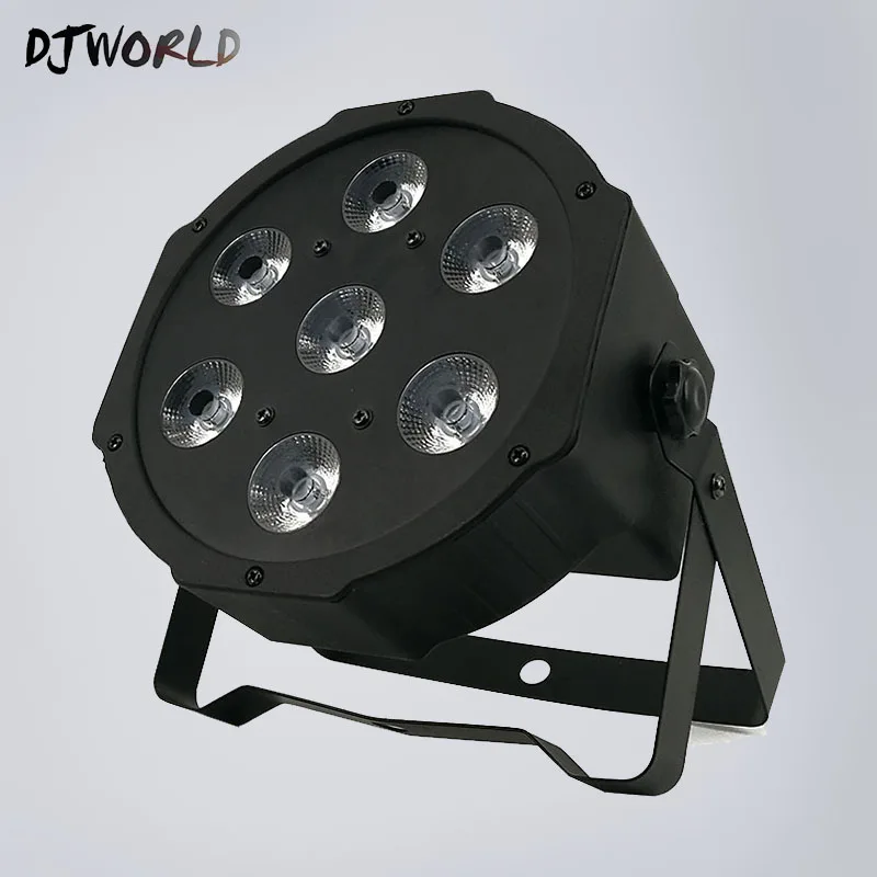 

LED The brightest 7 dmx Channels Led Flat Par 7x12W RGBW 4IN1 DJ Stage Lights Disco Club Bar