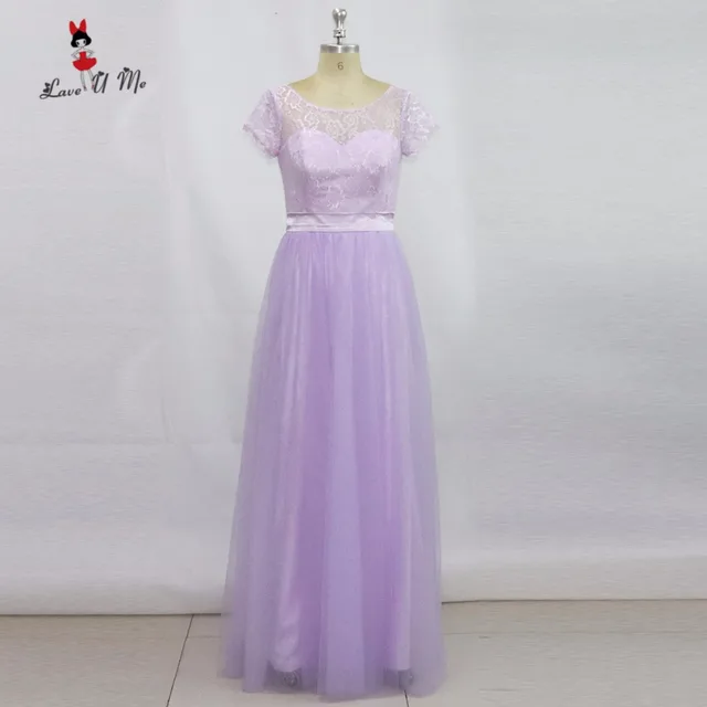 Lavendar Bridesmaids Dresses Long Sleeve