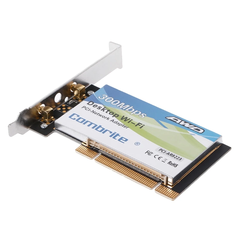 AR9223 PCI 300M 802.11b/g/n беспроводная WiFi карта для настольного ноутбука 6DB антенна