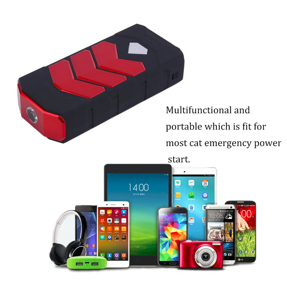 

New 50800MAH Large Capacity Car Jump Starter Portale Size Emergency Vehicle Booster Battery Power Bank Charger Red Hot Selling