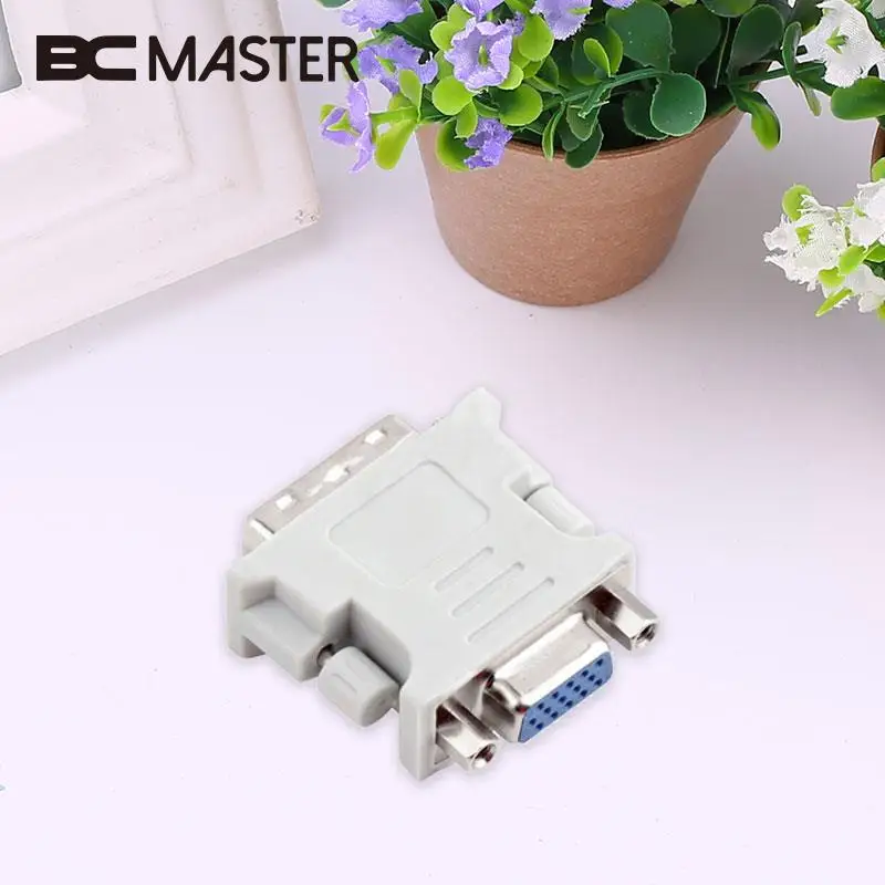 BCMaster мужчина DVI 24 + 5 Pin к VGA Женский конвертер адаптер аудио-видео кабели для DVD HD ТВ PC ТВ проектор - изображение