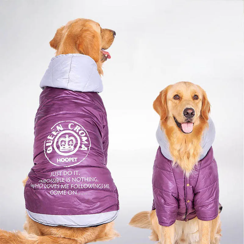 

Big Dog Clothes Golden Retriever Large Dog Coat Warm Cotton-padded Clothes for Dogs Costume Thicken Hoodie Pet Coat Dogs Clothes