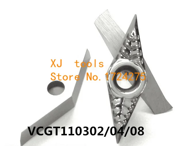 10pcs VCGT110302/VCGT110304/VCGT110308 Turning carbide Aluminum inserts Blade for SVJCR/SVVCN Holder Suitable Aluminium | Инструменты