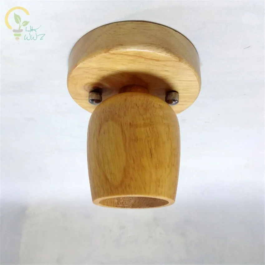 

Nordic Wood Led Ceiling Lamp E27 Socket Screw Ceiling Lights for Bedroom Aisle Corridor Balcony Wood ColoUr for Home Lighting