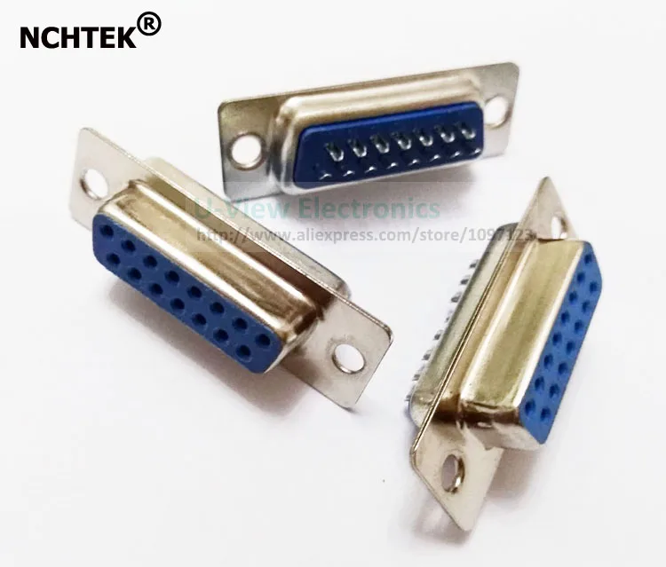 NCHTEK D-Sub 15PIN гнездовой разъем припоя, использование ПК/ /100 шт