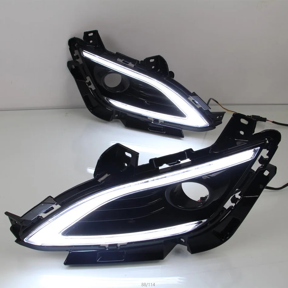 

Car LED DRL Waterproof ABS Super bright 12V LED Daytime Running Light for Hyundai Elantra 2016-2017 pure white color