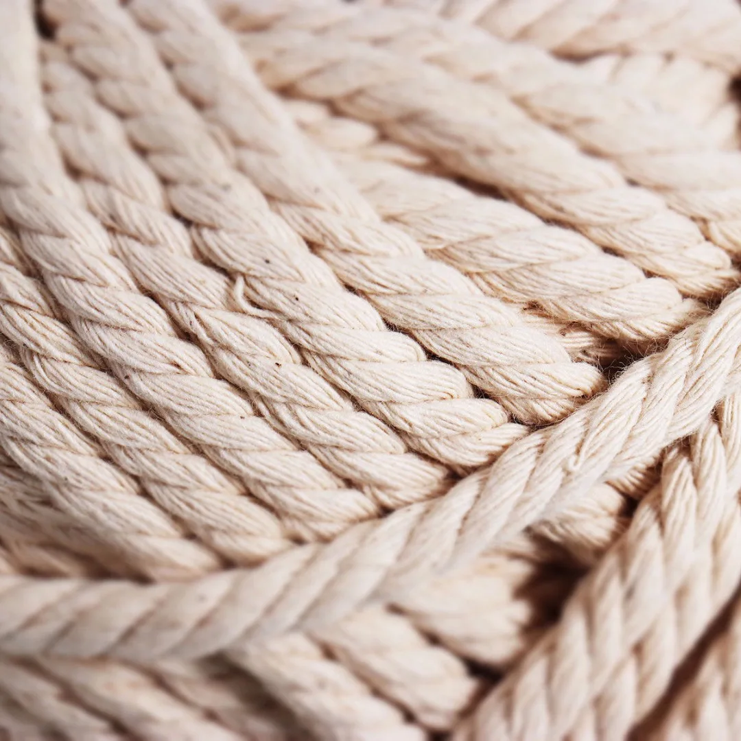 JX-LCLYL New 6mm*30m Macrame Rope Natural Beige Cotton Twisted Cord Artisan Hand Craft