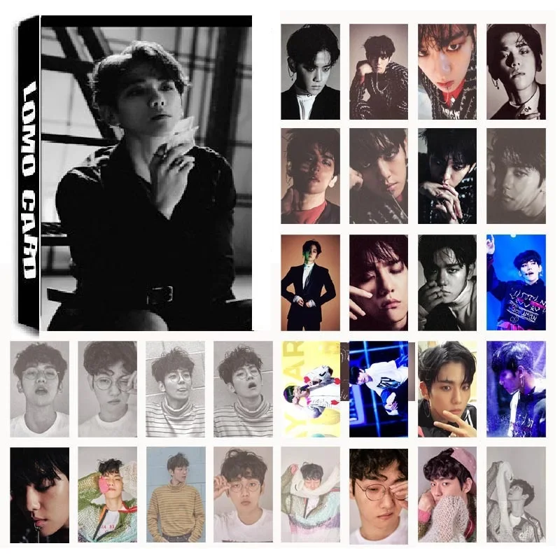 

New 30Pcs/set KPOP EXO BAEKHYUN Single 03 EX'ACT Album HD Photo Card PVC Cards Self Made LOMO Card Photocard