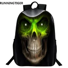 RUNNINGTIGER 3D Skull Printing Backpack School Bags For Boys Girls Fashion Children School Bags Lightweight Backpack Kids