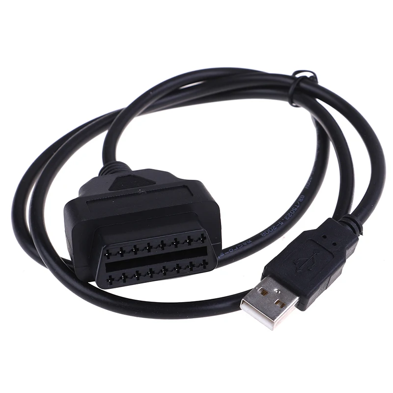 1pc 1meter USB Charger Adapter OBD Cable 16Pin OBDII To USB Port Charger Adapter Cable Connector Diagnostic Tool