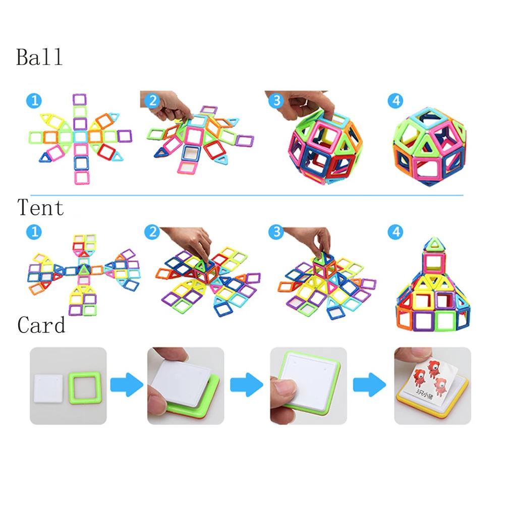 88 шт. Детские магнитные строительные блоки Обучающие модели игрушек строительные игрушки пластиковые магнитные блоки игрушки