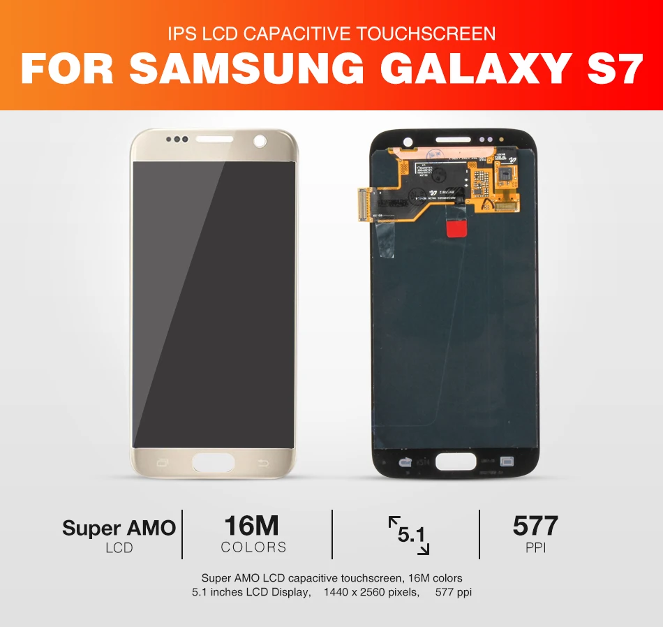 Экран для samsung Galaxy S7 ЖК-дисплей для Galaxy S7 Duos G930 G930F ЖК-дигитайзер Замена запасных частей