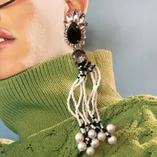 Изготовленные на заказ сетчатые красные корейские удлиненные Серьги Праздничный стиль Предпочтительная серия сережек 778