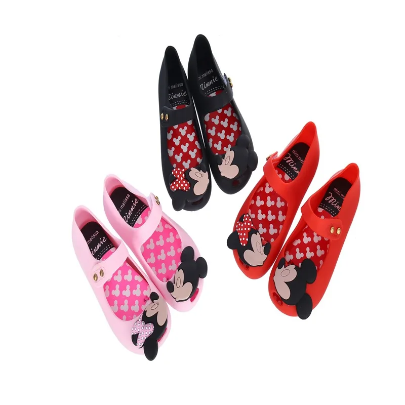

Mini Melissa 2019 kids Jelly Shoes Girls Boys Sandals Baby Melissa Sandals Cartoon Mickey Minnie Little Girl Sandals 14.5-17cm