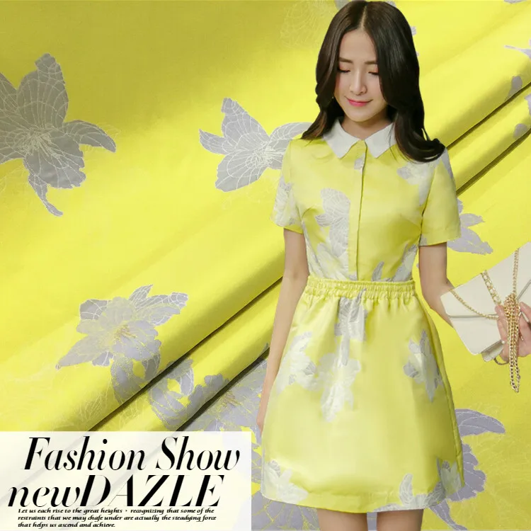 

Free shipping! Fashion show jacquard fashion fabrics crisp dress jacket DIY cotton fabric wholesale high quality jacquard cloth
