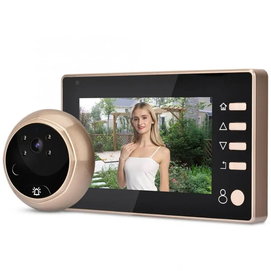 4 3 дюймовый умный дверной звонок 1MP HD камера кошачий глаз монитор видео комплект