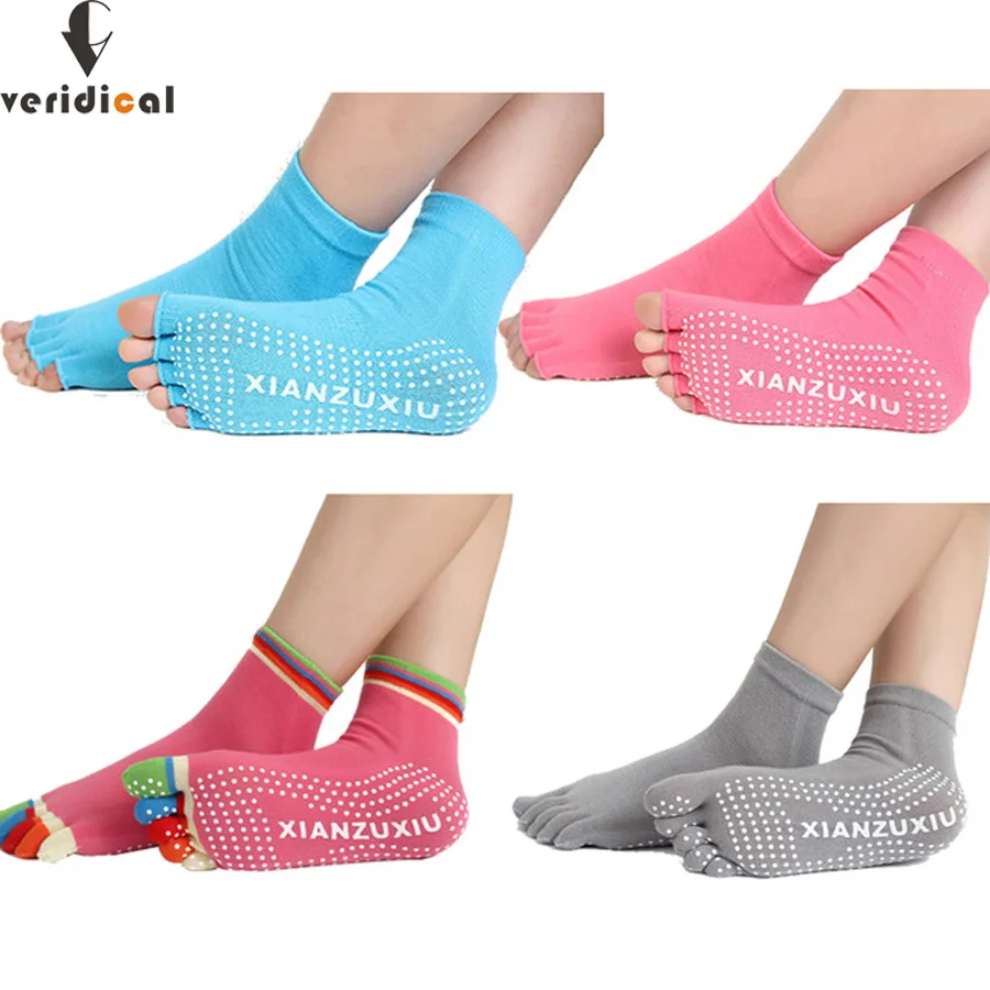 five fingers socks Cotton woman non slip breathable Exposing the toes