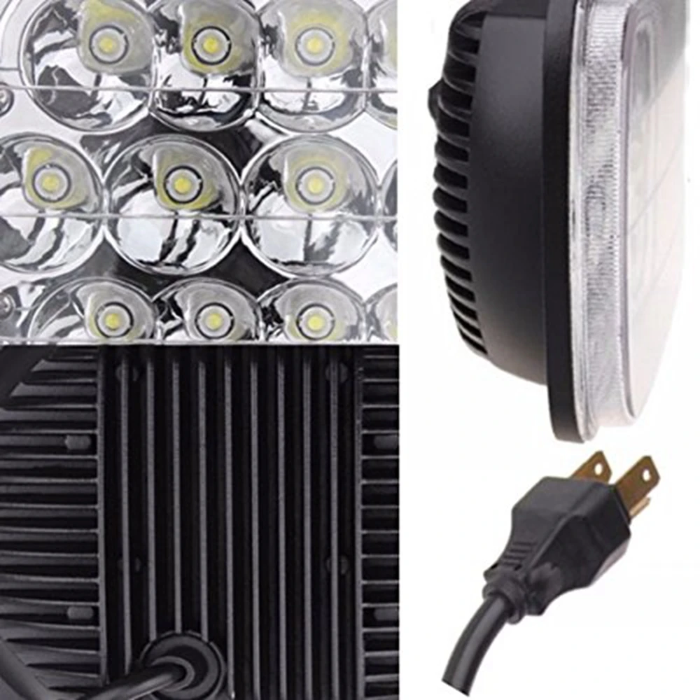 7X6 дюймов 27450C пара прямоугольных светодиодных фар 5X7 для Ford Van Jeep XJ YJ|7x6 led headlight|led