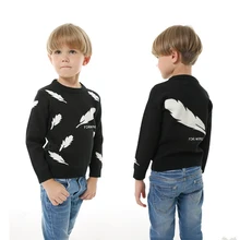 Осень-зима г. Повседневные вязаные свитера-пуловеры, модные Джемперы для детей от 4 до 10 лет, хлопковые топы для детей, рождественские свитера для мальчиков