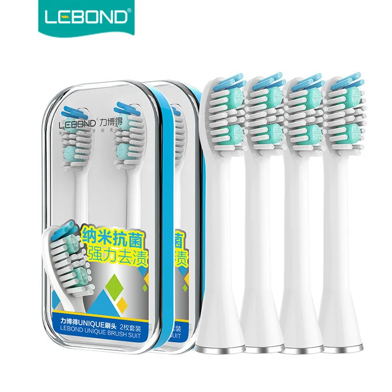 

LEBOND Sonic Electric Toothbrush Heads Unique Series 4Pcs For All LEBOND Adult Toothbrushes