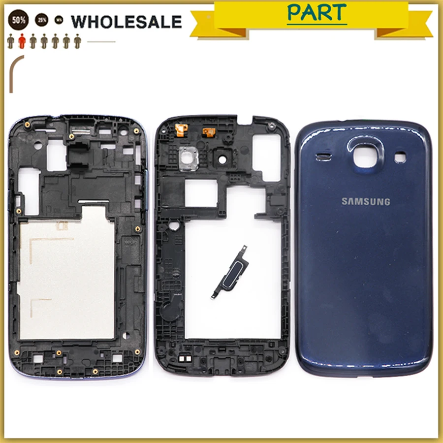 

i8262 Full Housing Case For Samsung Galaxy Core I8260 i8262 i8262 Front Middle Frame Plate Bezel Battery Back Cover With Buttons