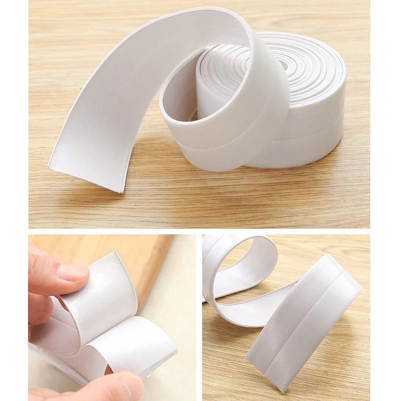 

2 size Home Bathroom Bathtub Kitchen PVC Wall Stickers Art Sealing Strip Sealant Tape Mildew resistant waterproof Pegatinas #