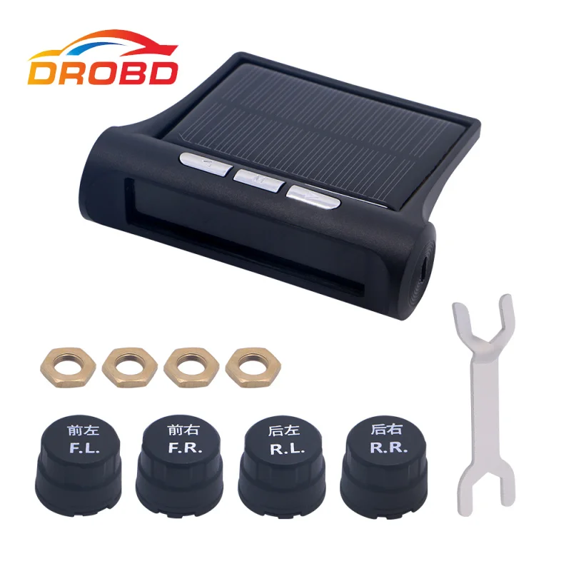 

VC611 Smart Car TPMS TPMS Tire Pressure Monitoring System with LCD Display and Phone App Monitoring 4 Sensors for ship free