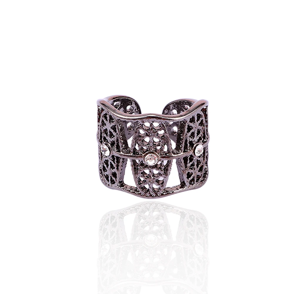 Новый 2 шт./компл. корейский стиль ретро полые красные Кристальные миди кольца