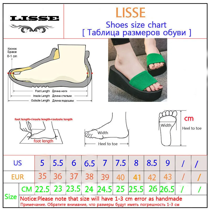 Summer Woman Shoes High Heel Slippers Platform bath slippers Wedge Beach Flip Flops  For Women Brand Black EVA Ladies Shoes
