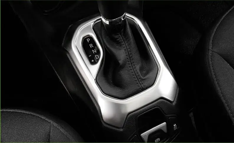 Para Jeep Renegade 2016 .. Cromato Opaco consola Anteriore Del Cambio Scatola del Pannello di Copertura recortar Guida A Sinistra solo Para Jeep Renegade 2016 .. Cromato Opaco consola Anteriore Del Cambio Scatola del Pannello di Copertura recortar Guida A Sinistra solo