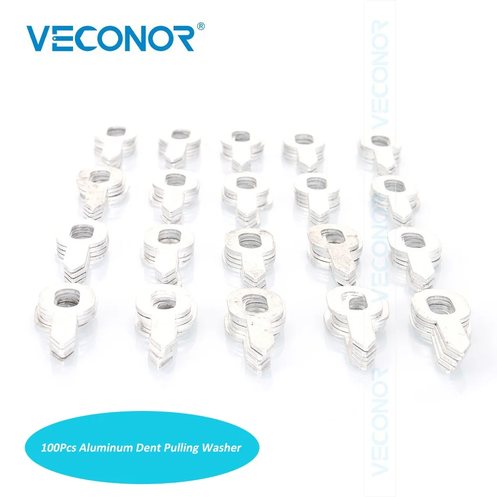 

Veconor 100PCS Aluminum Dent Pulling Straight Washer For Spot Welder Panel Pulling Washer Spot Welding Machine Consumables