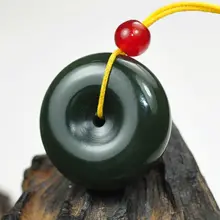 Высококачественные Синьцзян Хотан мира пряжкой в suet класса Цин Подвески Для мужчин и Для женщин пара