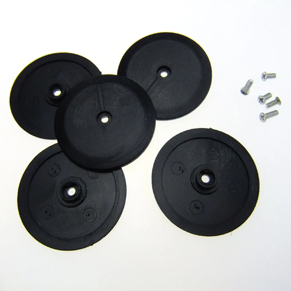 

5pcs Knob + 5pcs screw for Duplex 223p 60pf/140pf 2.1mm Hole Shaft Radio Variable Capacitor s484