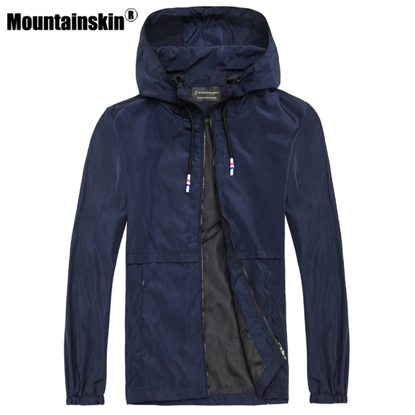 

Mountainskin 2018 Solid Men's Jackets 6XL Spring Casual Hooded Jackets Men Coats Fashion Male Outerwear Brand Clothing SA263