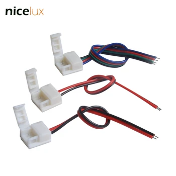 

5pcs 2 Pin 4 Pin LED Strip Connector for SMD 8mm 10mm 3528 5050 RGB Single Color IP65/54 Waterproof LED Tape Light to Wire Joint