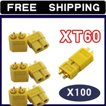 

100pair XT60 Bullet Connectors Plugs Male / Female for lipo battery ESC motor