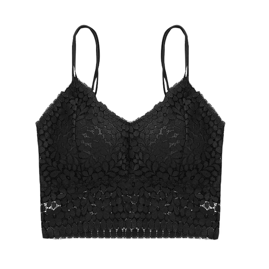 

MUQGEW 2019 new fashion Red women tanks Women Sexy Bra Solid Vest Lace Seamless Breathable Push Up Top Underwear #Y4