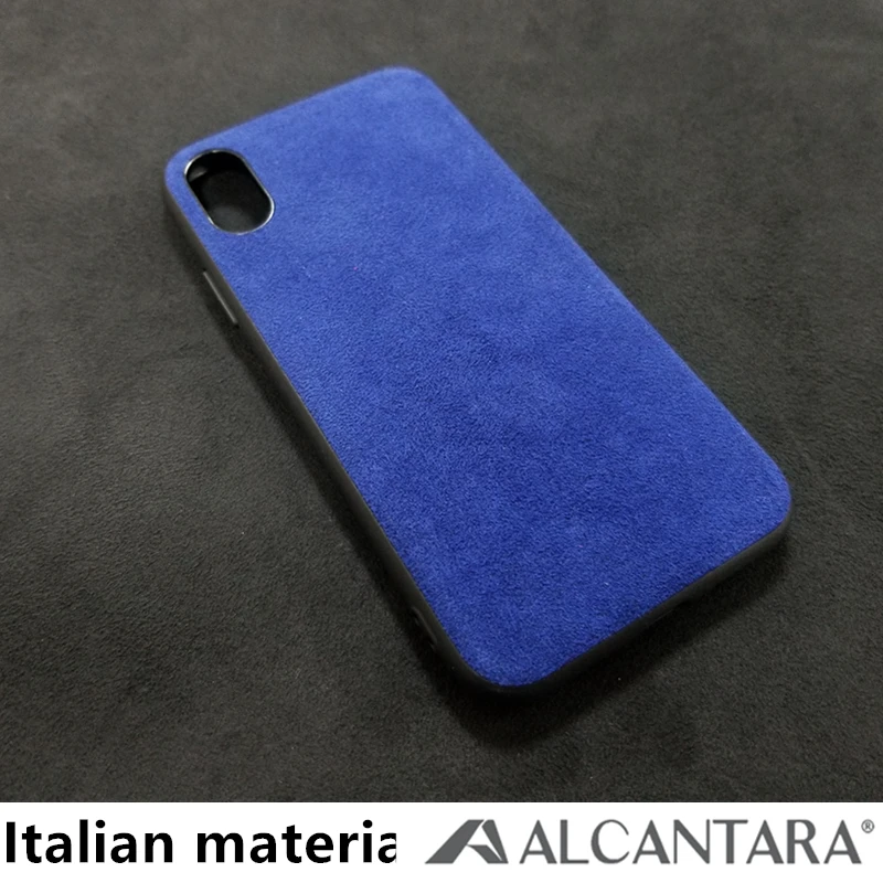 Чехол для телефона Apple iPhone 7 plus 8 X XR XS Max чехол роскошный кожаный автомобиля ALCANTARA |