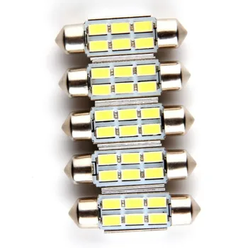 

100x error free c5w 5730 5630 39mm 6SMD led dome Festoon bulb number Plate light car interior make up mirror recap parts
