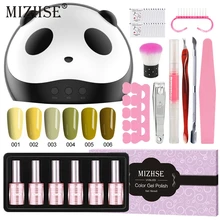 MIZHSE гель лак для ногтей набор полу постоянный УФ маникюрный набор Нейл-арт от гель УФ светодиодный лампа для ногтей гель Легкая ручка инструментов