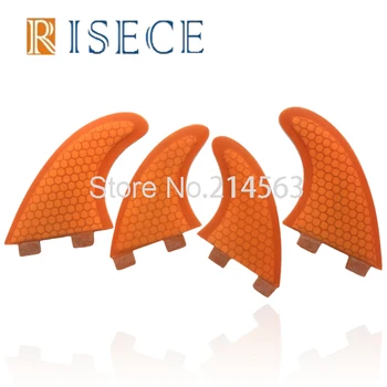 

FCS fiberglass surfboard quad fin set G5 surfboard FCS quad fins (2pc G5 fins+2pc GX fins)