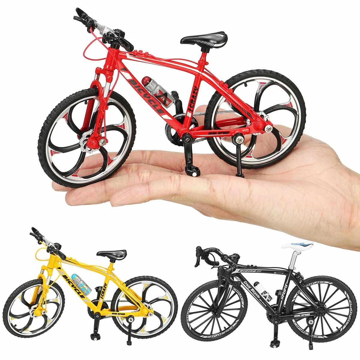 Креативный Литой Сплав модель велосипеда 1:10 гоночный цикл ручной работы крест горный велосипед мини моделирование коллекция подарок