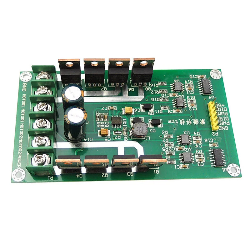 

Dual Motor Driver Module Board H-Bridge DC MOSFET IRF3205 3-36V 10A Peak 30A