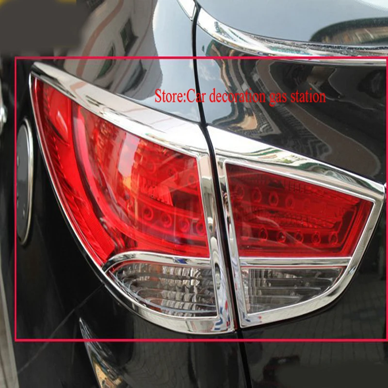 ABS Chrome After headlight font b Lamp b font Cover for Hyundai ix35 2010 2012