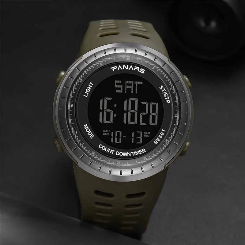 Reloj цифровые PANARS мужские спортивные часы 50 м водонепроницаемый светодиодный двойной Движение Мужские t Военная Электроника Часы мужские s часы A4