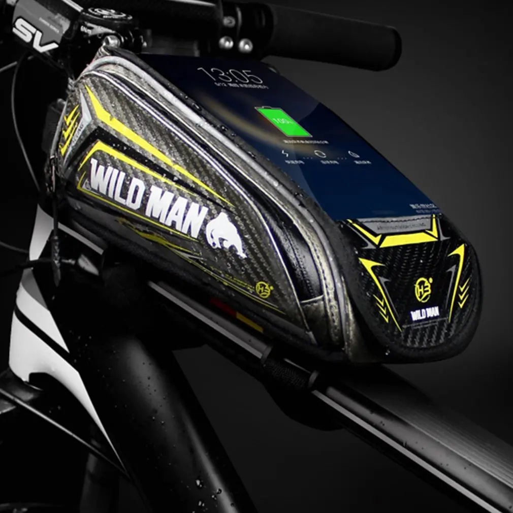 

WILD MAN Bicycle Bag Waterproof Bike Top Frame Tube Bag Mountain Bike Saddle Bag Road Bike Cycling Accessories