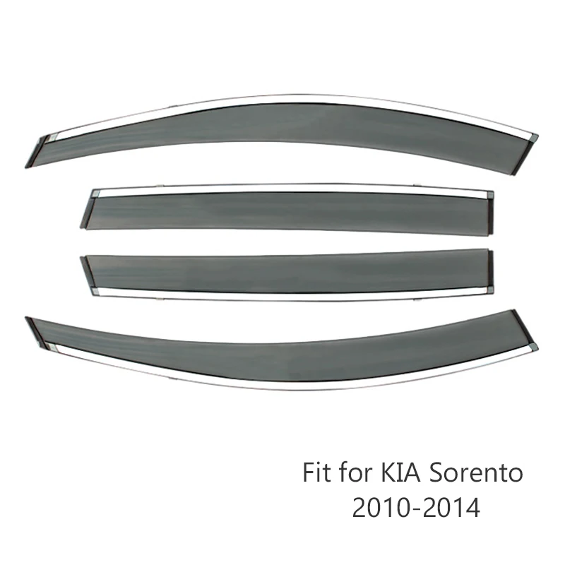 MCrea 4 шт. автомобильный Стайлинг Дымовое Окно Солнцезащитный козырек-отражатель для Kia Sorento 2010 2011 2012 2013 Аксессуары - Цвет: Sorento 2010-2014