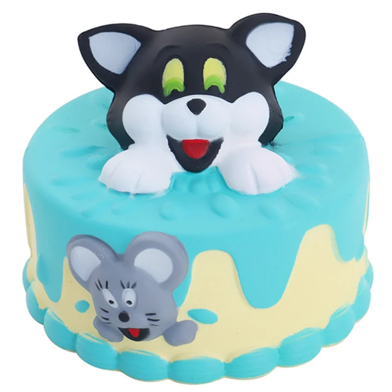 

New Jumbo Cat Cake Squishy Kawaii Slow Rising Soft Squeeze Toy PU Bread Cake Scented Stress Relief Toy for Kid Xmas Gift